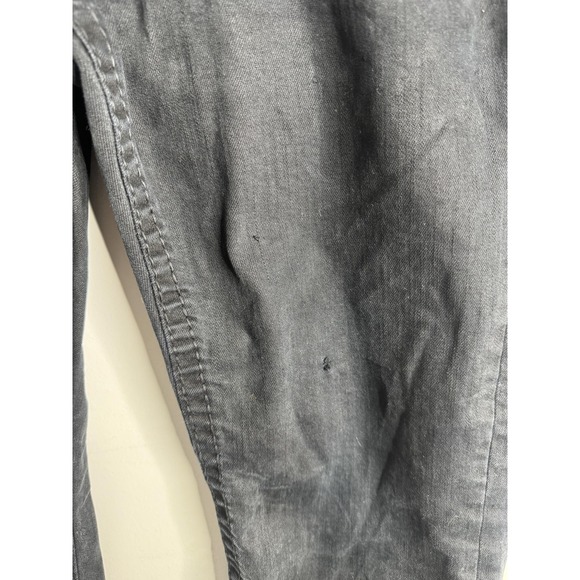 Rock Revival Jeans Mens 36 Black Sheen Straight Embellished Pockets Fleur de Lis - Picture 7 of 9